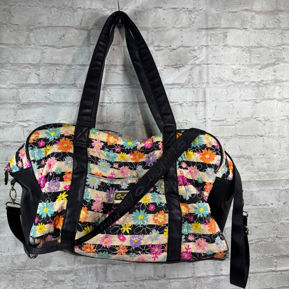 Luv Betsey by Betsey Johnson quilted floral duffle bag